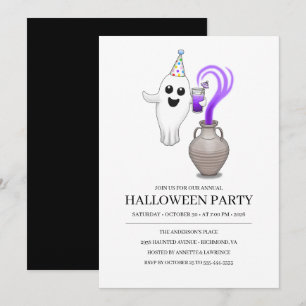 Invitación La fiesta mágica del fantasma de Halloween