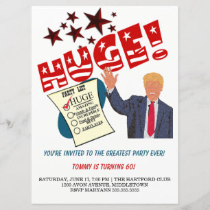 Invitación La fiesta más grande de Trump Celebre una fiesta E