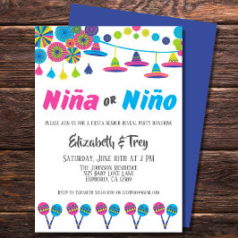 Invitación La Fiesta Mexicana de Género Revela Niña o Niño
