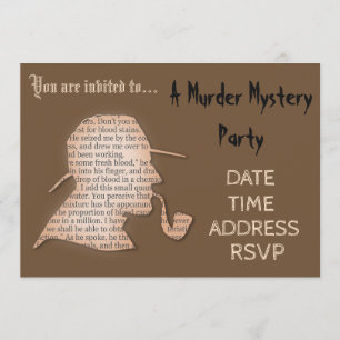 Invitación La fiesta temática del detective Murder Mystery
