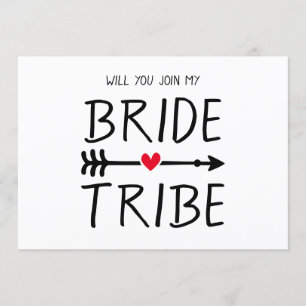 Invitación La flecha del corazón rojo Boho te unirás a mi tri