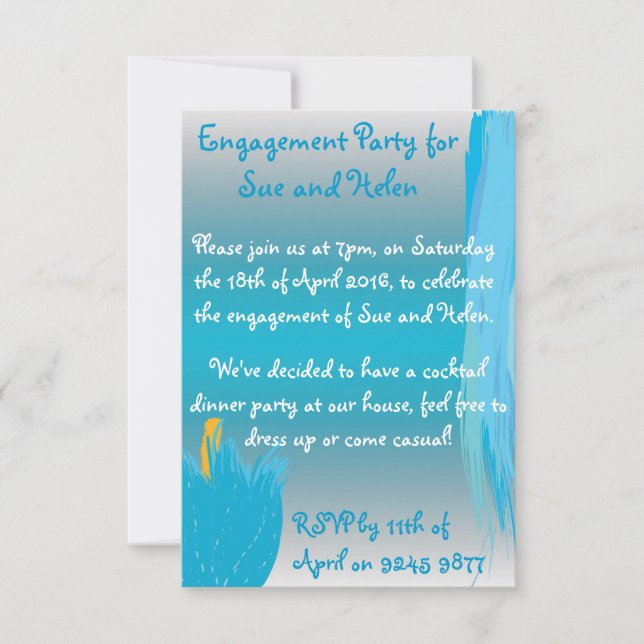 Invitación La flor azul invita (Anverso)