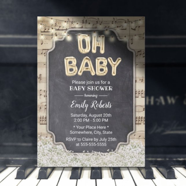 Invitación La flor de aliento del bebé ruso de Baby Shower (Subido por el creador)