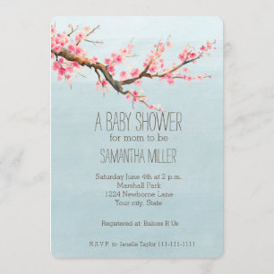 Invitación La flor de cerezo florece Baby Shower