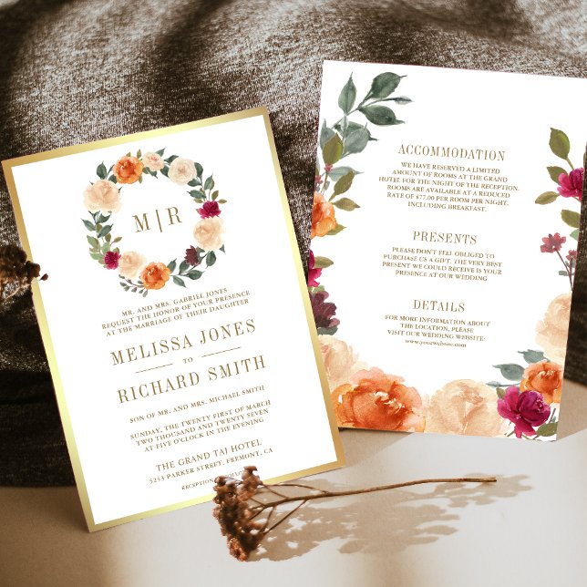 Invitación La flor de tierra arrasó con todo en un Boda (Subido por el creador)