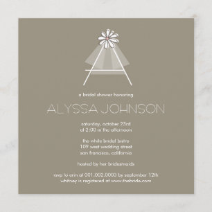 Invitación La flor del velo de la novia monograma