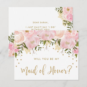 Invitación La flor rosa de los peones de Rubor es mi doncella