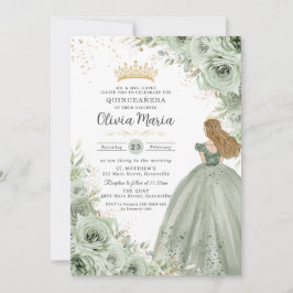Invitación La flor verde sabrosa de la princesa Quinceañera