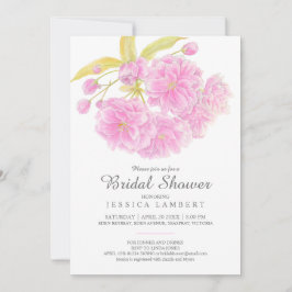 Invitación La floración rosa primavera floral ducha de novia 