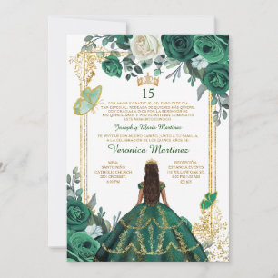 Invitación La floración verde esmeralda de la princesa españo