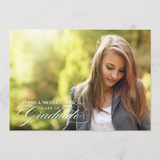 Invitación La foto graduada de la escritura 2013 con clase