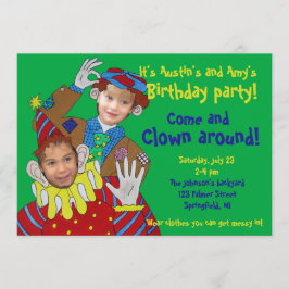 Invitación La foto hace frente a la fiesta de cumpleaños de