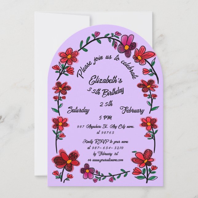 Invitación La frontera del Arco de Flores Británicas 35ª fies (Anverso)