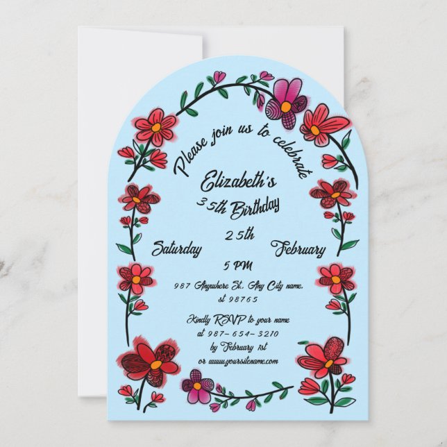 Invitación La frontera del Arco de Flores Británicas 35ª fies (Anverso)