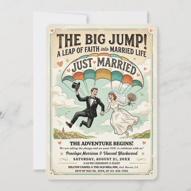 Invitación La Gaceta de El Gran Salto de Boda (Anverso)