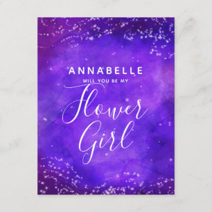 Invitación La Galaxia De Noche Estelar Será Mi Niña Flor