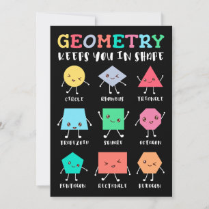 Invitación La geometría te mantiene en forma - Humor matemáti