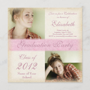 Invitación La graduación de estudios secundarios del chica