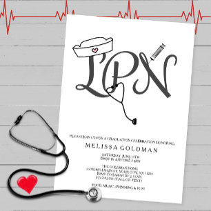 Invitación La graduación de la enfermera de LPN invita