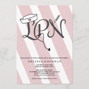 Invitación La graduación de la enfermera de LPN invita se