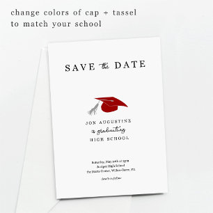 Invitación La graduación de la escuela secundaria en la unive
