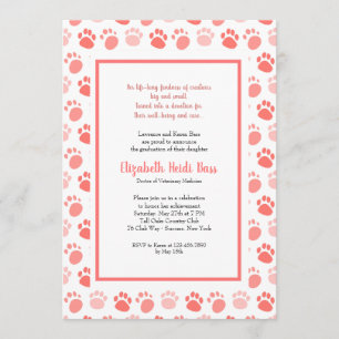 Invitación La graduación de la escuela veterinaria de las