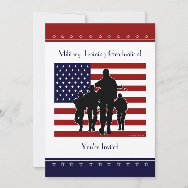 Invitación La graduación del entrenamiento militar (Anverso)