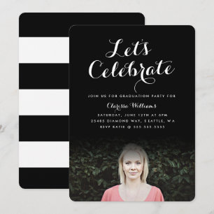 Invitación La graduación elegante de la escritura invita