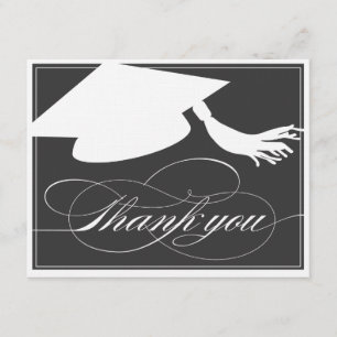 Invitación La graduación le agradece negro plano de la