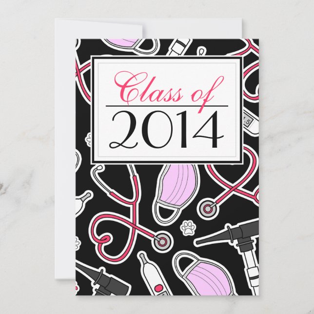 Invitación La graduación veterinaria de la escuela del (Anverso)