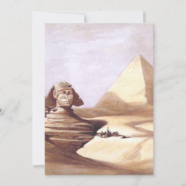 Invitación La Gran Esfinge, Pirámides de Giza (Anverso)