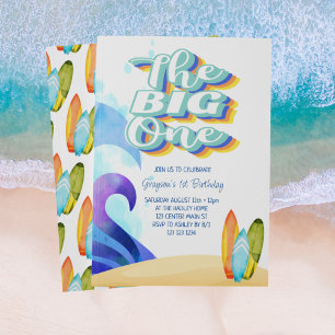 Invitación La Gran Fiesta de Cumpleaños en la Playa de Surf