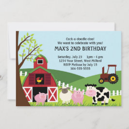 Invitación La granja embroma cumpleaños