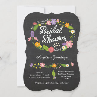Invitación La guerra de Boho Woodland en el Boda de Chalkboar