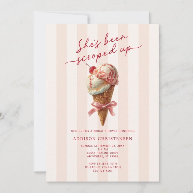 Invitación La han escogido para que duela nupcial (Anverso)
