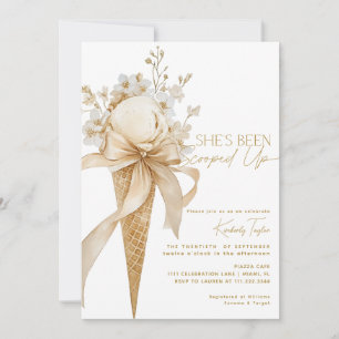 Invitación La han sacado de la ducha de novia con helado