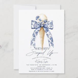 Invitación La han sacado de la ducha de novia con helado