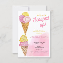 Invitación La han sacado de la ducha de novia con helado