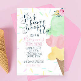 Invitación La han sacado de la ducha de novia con helado