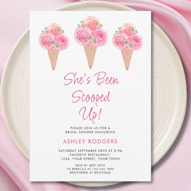 Invitación La han sacado de la ducha de novia con helado (Subido por el creador)