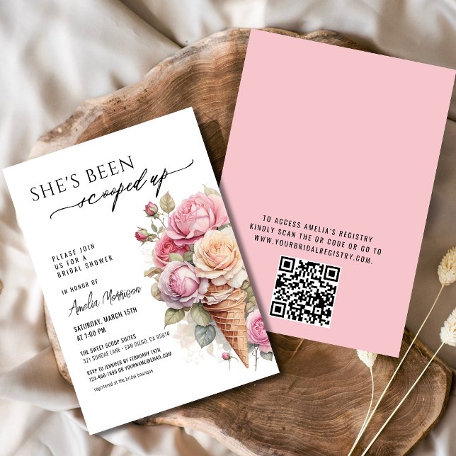 Invitación La han sacado de la ducha de novia con helado (Subido por el creador)