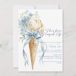 Invitación La han sacado de la ducha de novia con helado