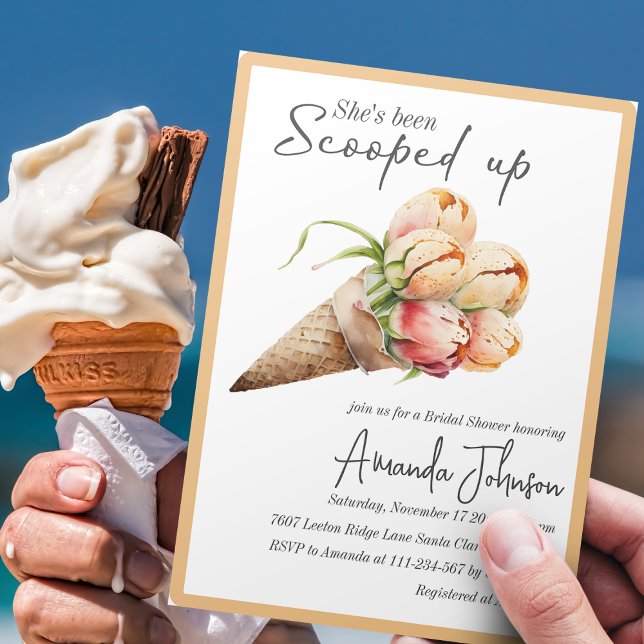 Invitación La han sacado de la ducha de novia floral (Subido por el creador)