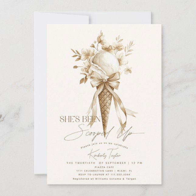 Invitación La han sacado del helado Boho Bridal Shower (Anverso)