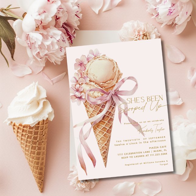 Invitación La han sacado del helado, ducha de novia rosa (Subido por el creador)
