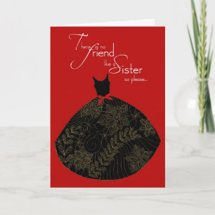 Invitación la hermana, sea mi dama de honor
