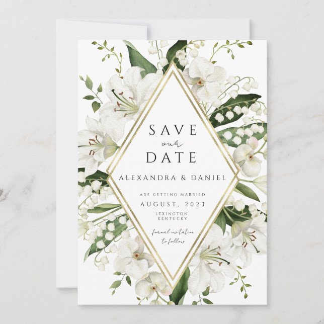 Invitación La hierba de Boho pampas salva la fecha minimalist (Anverso)