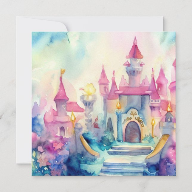 Invitación La historia de la princesa Fairy Tale: Un Baby Sho (Anverso)