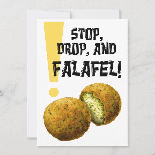Invitación ¡La hora de Falafel es todo el tiempo! ف・ ف æك・・・・ (Anverso)