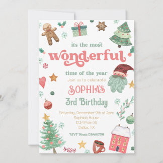 Invitación La Hora Más Maravillosa del Año Cumpleaños